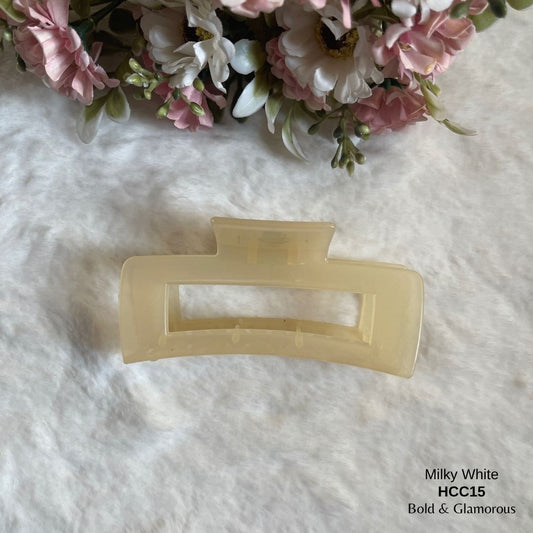 Hair Claw Clip | HCC15 | Milky White