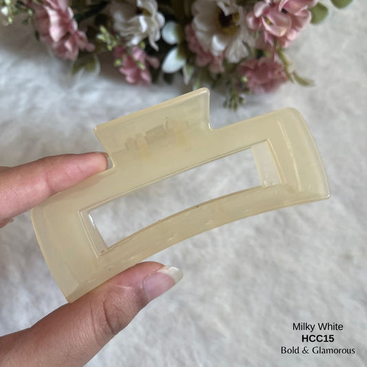 Hair Claw Clip | HCC15 | Milky White