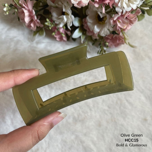 Hair Claw Clip | HCC15 | Olive Green