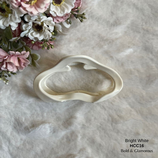 Hair Claw Clip | HCC16 | Bright White