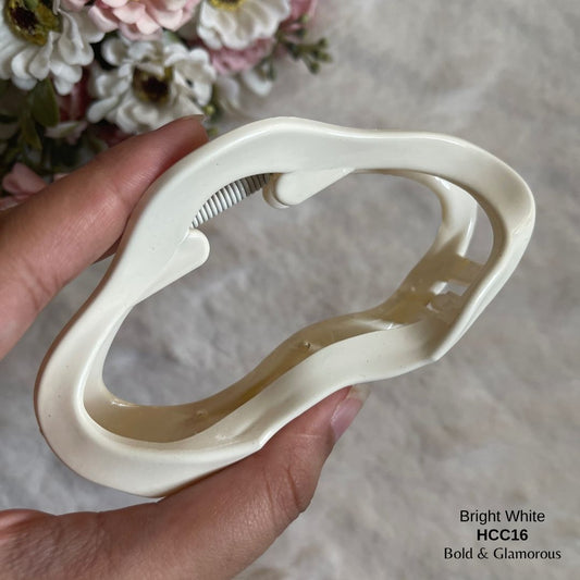 Hair Claw Clip | HCC16 | Bright White