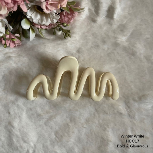 Hair Claw Clip | HCC17 | Winter White