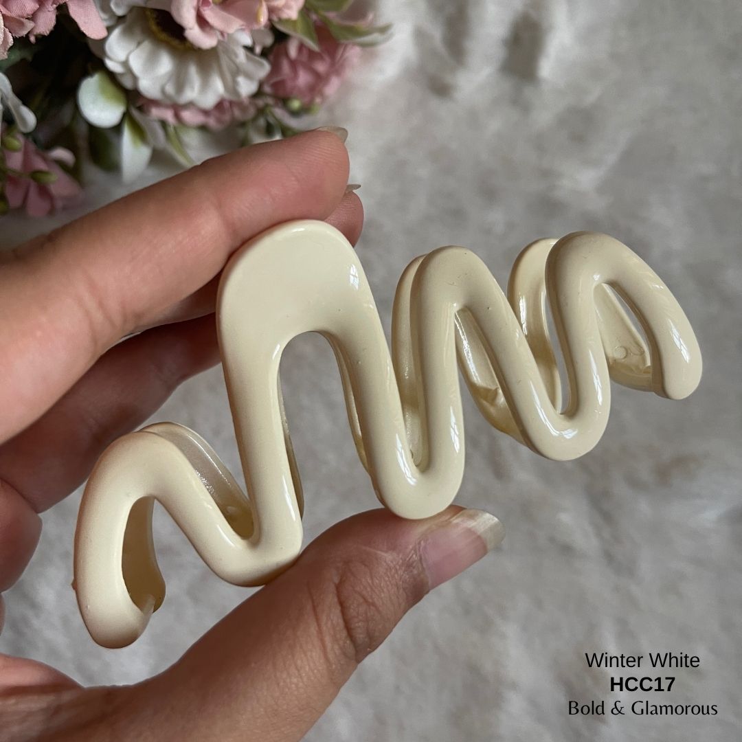Hair Claw Clip | HCC17 | Winter White