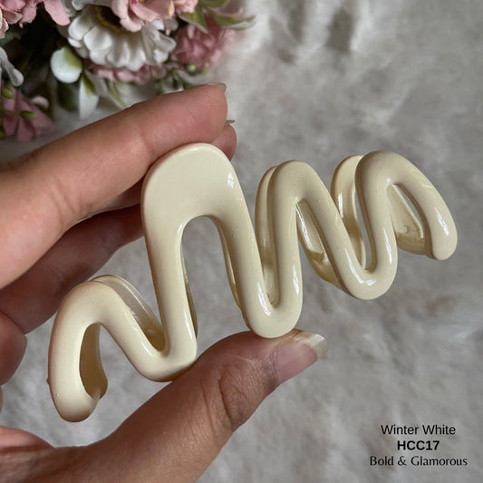 Hair Claw Clip | HCC17 | Winter White