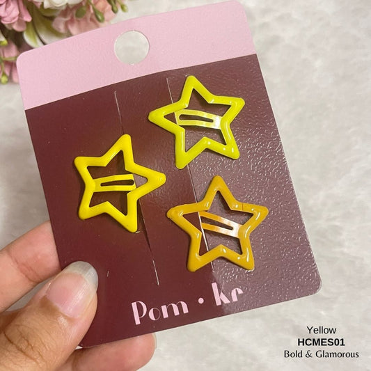Hair Clip Set | HCMES01 | Yellow