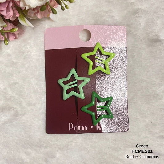 Hair Clip Set | HCMES01 | Green