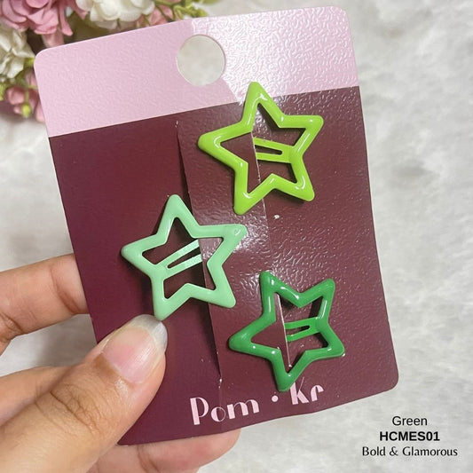 Hair Clip Set | HCMES01 | Green