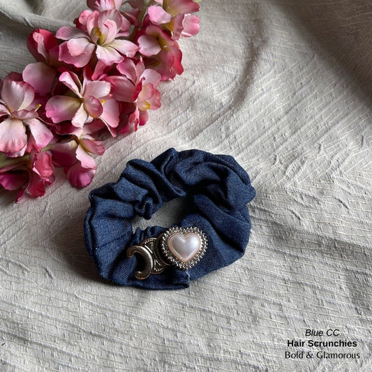 Hair Scrunchies | Blue Smiley