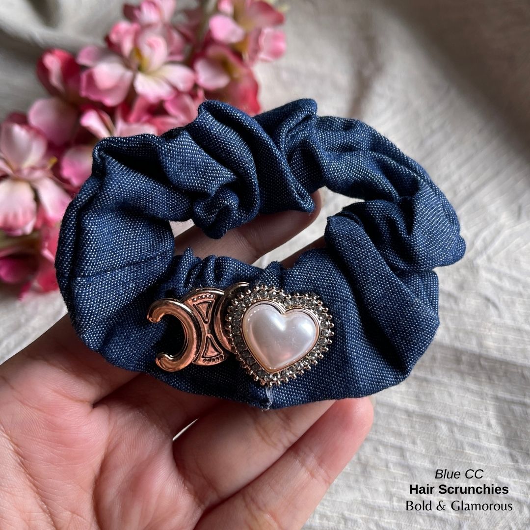 Hair Scrunchies | Blue Smiley