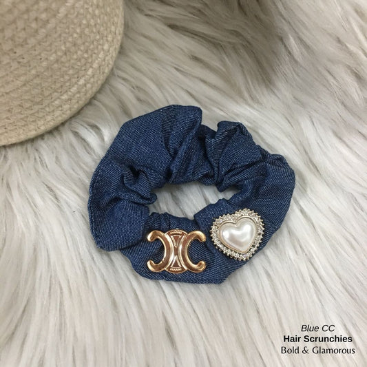 Hair Scrunchies | Blue Smiley