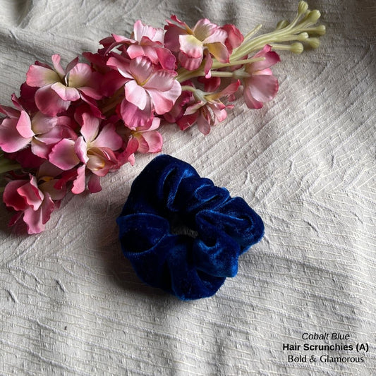 Hair Scrunchies (A) | Cobalt Blue