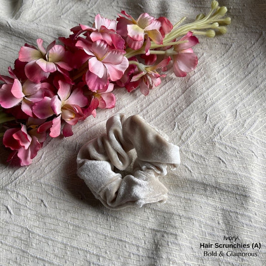 Hair Scrunchies (A) | Ivory