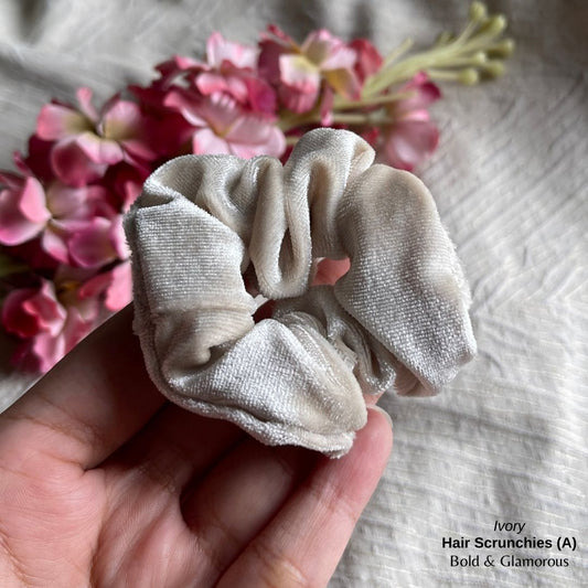 Hair Scrunchies (A) | Ivory