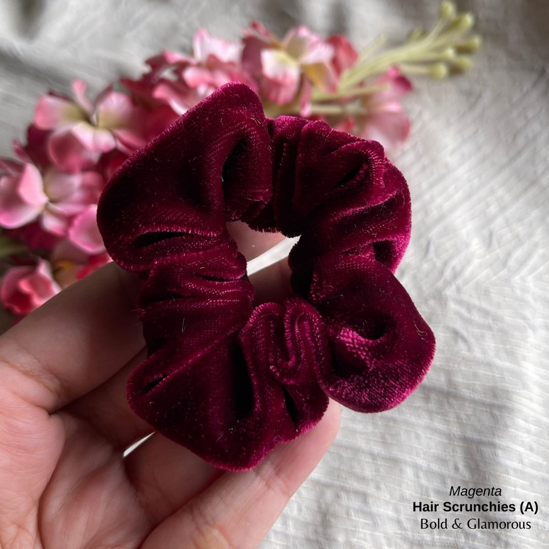 Hair Scrunchies (A) | Magenta