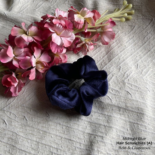 Hair Scrunchies (A) | Midnight Blue