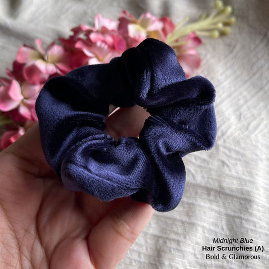 Hair Scrunchies (A) | Midnight Blue