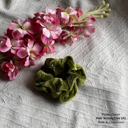 Hair Scrunchies (A) | Pickle Green