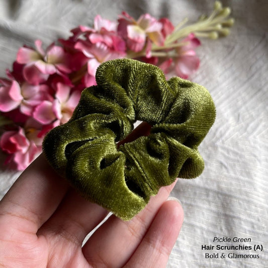 Hair Scrunchies (A) | Pickle Green