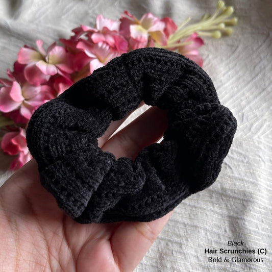 Hair Scrunchies (C) | Black