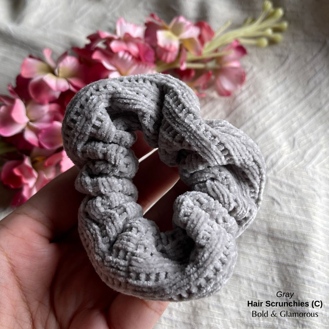 Hair Scrunchies (C) | Gray