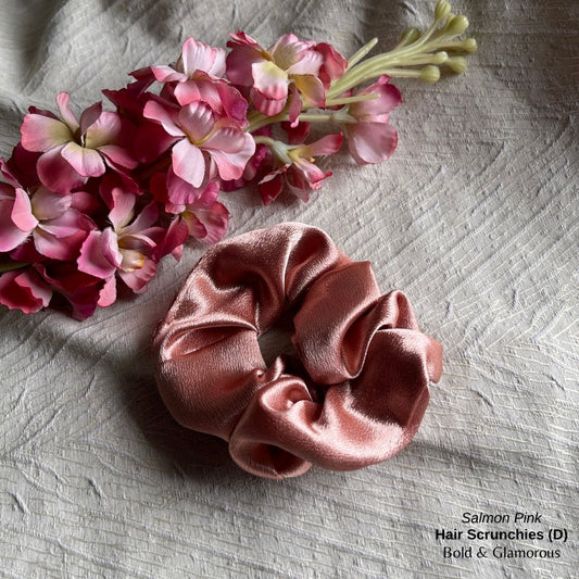Hair Scrunchies (D) | Salmon Pink