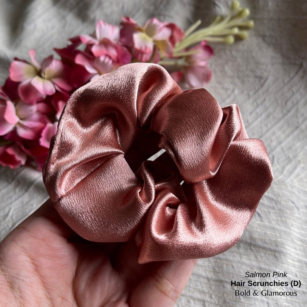 Hair Scrunchies (D) | Salmon Pink