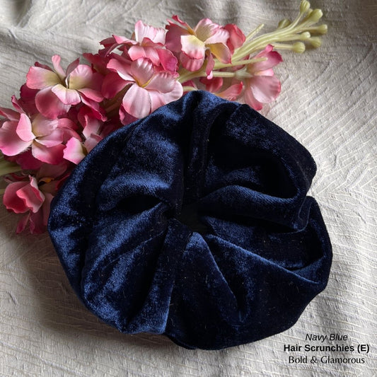 Hair Scrunchies (E) | Navy Blue