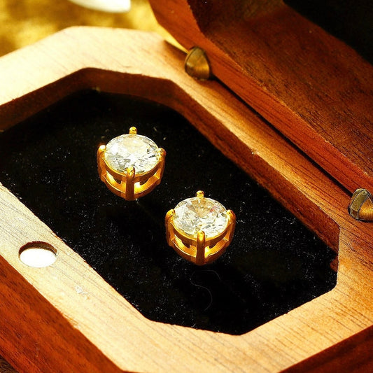 Stud Earring | STE072 | Zircon Round