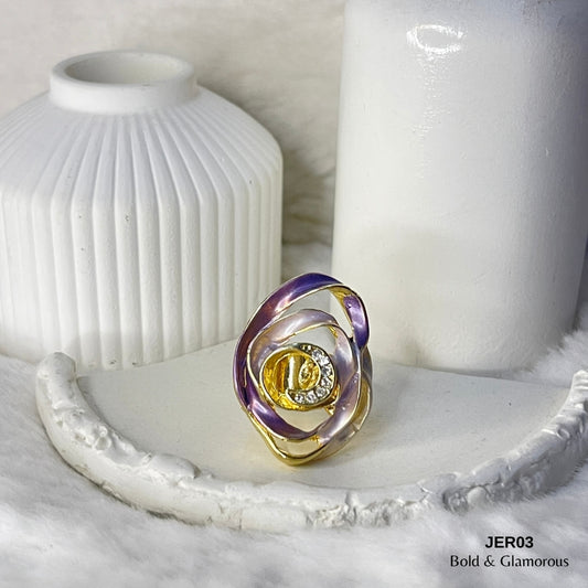Vintage Oil Drop Ring | JER003 | Purple