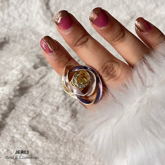 Vintage Oil Drop Ring | JER003 | Purple