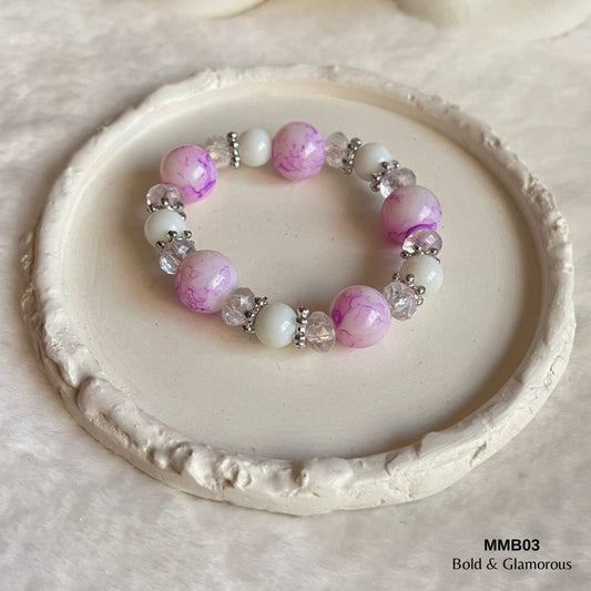 Beaded Bracelet | MMB03 | Pink