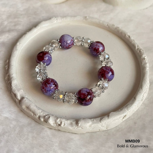 Beaded Bracelet | MMB09 | Purple