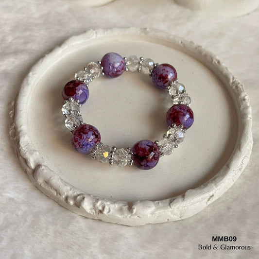 Beaded Bracelet | MMB09 | Purple
