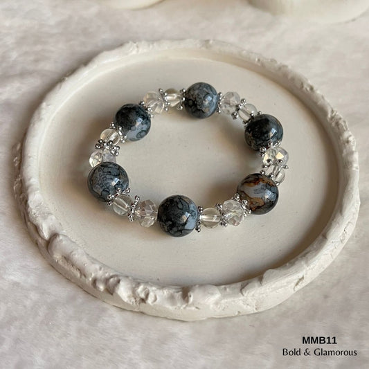 Beaded Bracelet | MMB11 | Gray