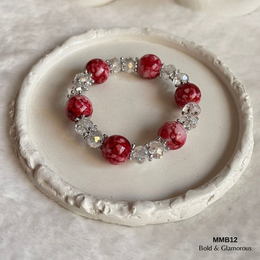 Beaded Bracelet | MMB12 | Red