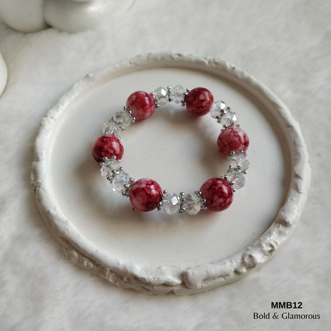 Beaded Bracelet | MMB12 | Red