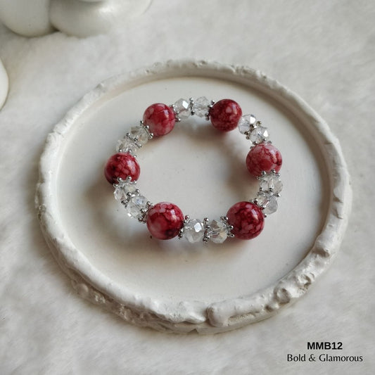 Beaded Bracelet | MMB12 | Red