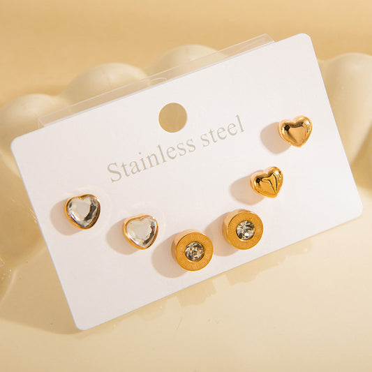 Stud Earring Set | STSES009 | Set#9 Love Circle Card