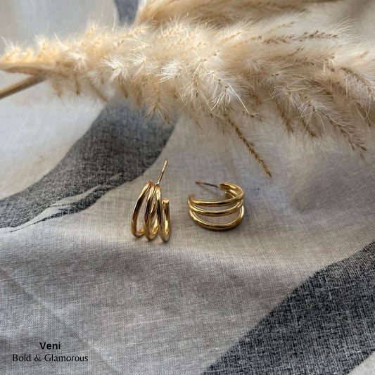 Half Hoop Earring | ME03 | Veni | Gold