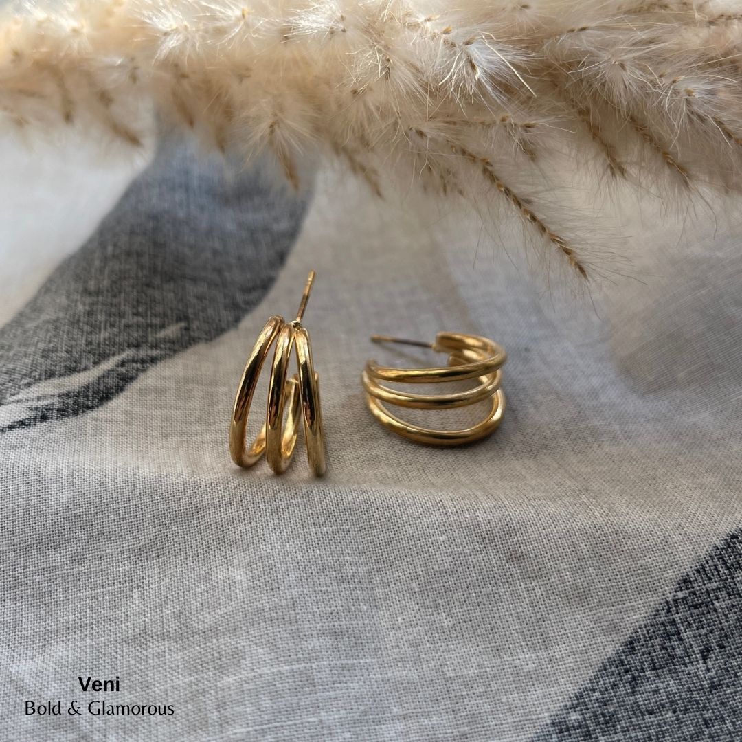 Half Hoop Earring | ME03 | Veni | Gold