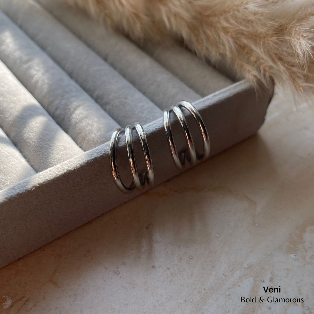 Half Hoop Earring | ME03 | Veni | Silver
