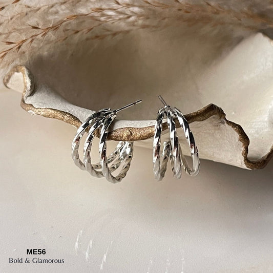 Half Hoop Earring | ME56 | Bianca | Silver