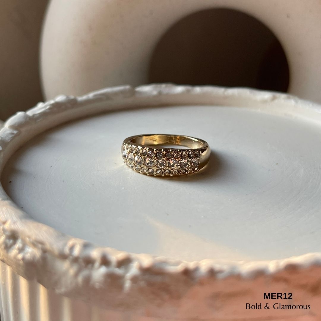 Stone Ring | MER12 | Gold