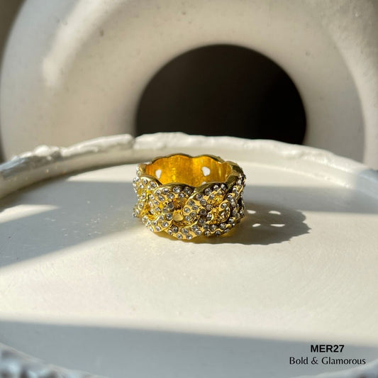 Stone Ring | MER27 | Gold