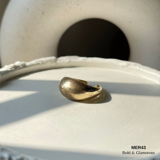 Thin Chunky Ring | MER43 | Gold