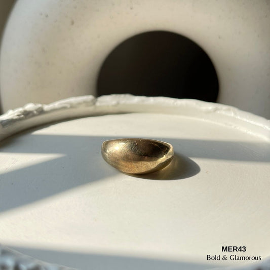 Thin Chunky Ring | MER43 | Gold