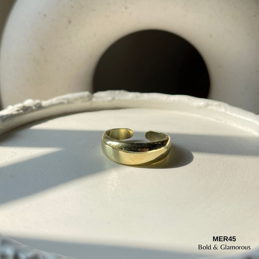 Thin Chunky Ring | MER45 | Gold