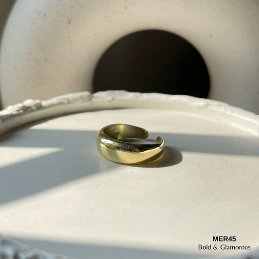 Thin Chunky Ring | MER45 | Gold