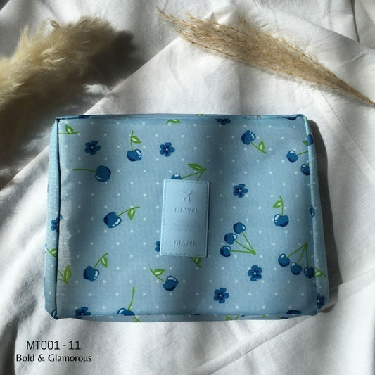 Makeup Travel Bag | MT001 | Cherry | Blue | 11