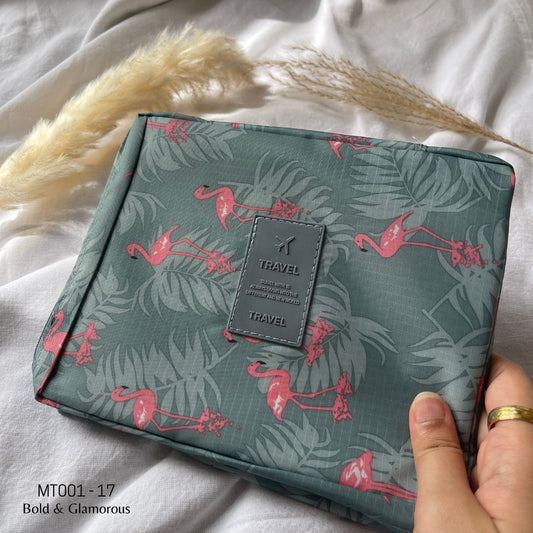 Makeup Travel Bag | MT001 | Flamingo | Blue | 17